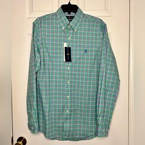 Men’s Ralph Lauren Button Up Shirt.  Medium.  Long sleeves.  New with tags.